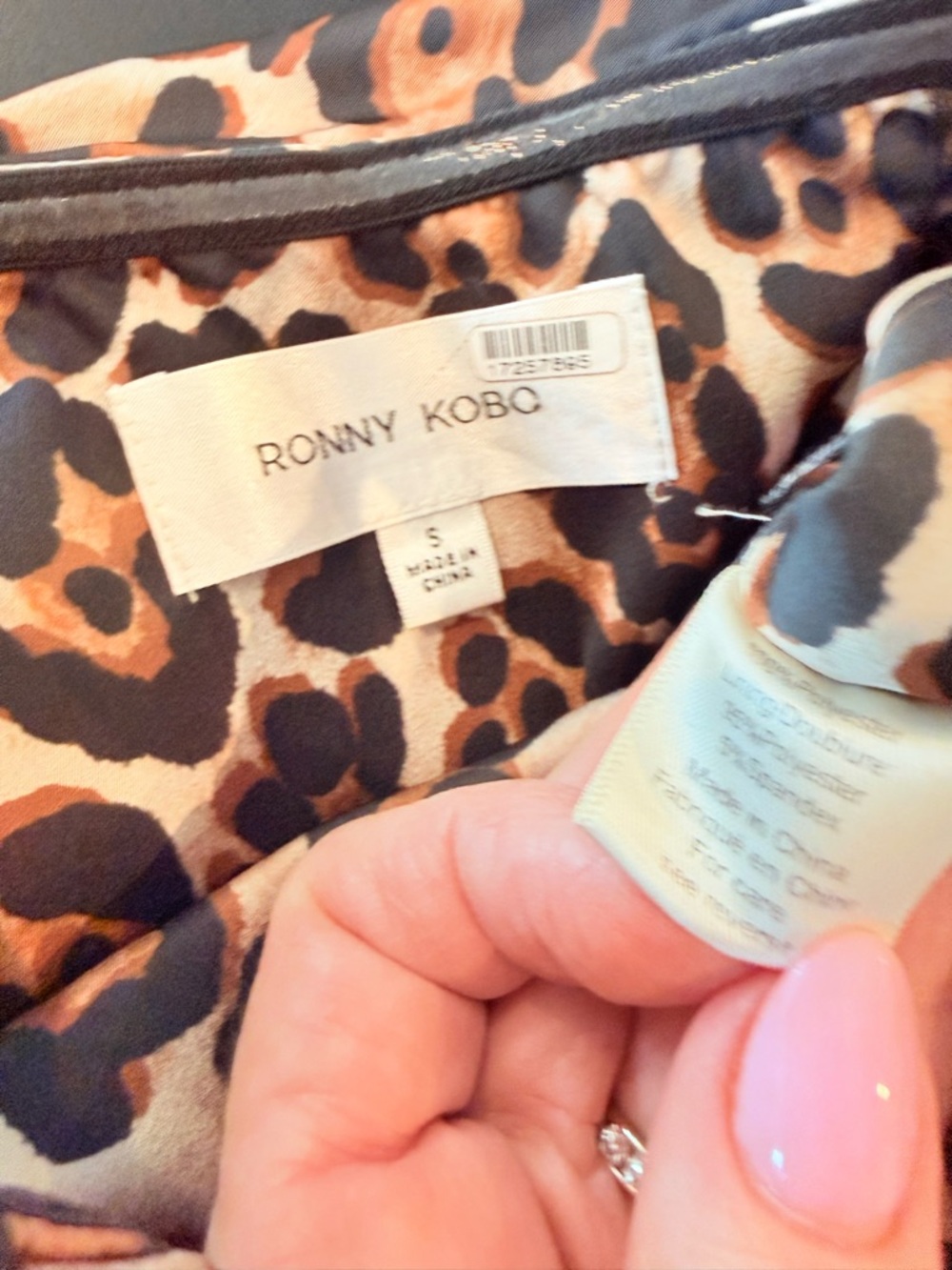 Ronny Kobo Collection Strapless Leopard Ruched Mini Dress - Brown/Black/CreamEUC - Picture 4 of 7
